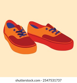 Vector illustration of female sneakers