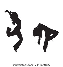 Vector Illustration Of Female Street Dancer