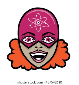 Vector Illustration of a female superhero