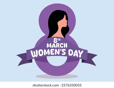 A vector illustration of a female symbol, Celebrating Women's Day on March 8th with Empowering Messages