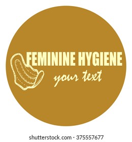 
vector illustration of feminine hygiene , element for logo