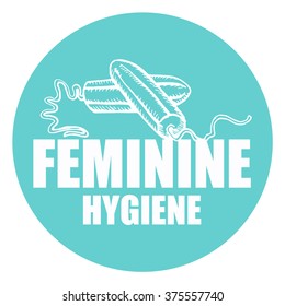 
vector illustration of feminine hygiene , element for logo