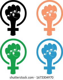 Imagen vectorial del logo del feminismo
