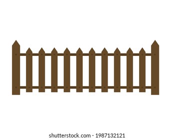 Vector illustration of a fence made of wood. Can be used to create your own designs.