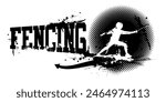 A vector illustration of Fencing Banner