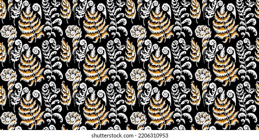 Vector Illustration Fern Pattern Fern Pattern Stock Vector (Royalty ...