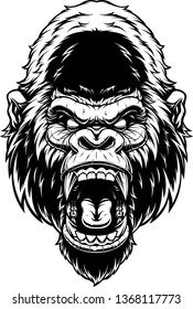 Angry Gorilla Stock Vector (Royalty Free) 308799101 | Shutterstock