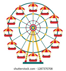 Vector Illustration Of Ferris Wheel
