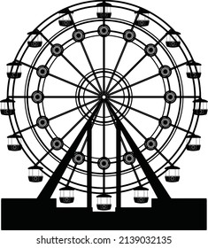 vector illustration of a ferris wheel