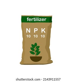 Vector illustration fertilizer bag isolated on white background