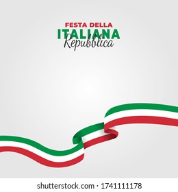 Vector illustration of Festa della Repubblica Italiana. Italian Republic Day. vector illustration