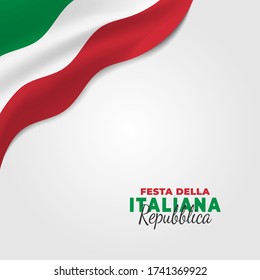 Vector illustration of Festa della Repubblica Italiana. Italian Republic Day. vector illustration