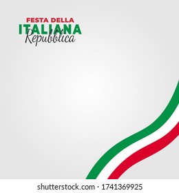 Vector illustration of Festa della Repubblica Italiana. Italian Republic Day. vector illustration