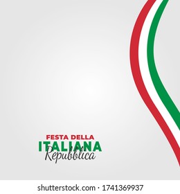 Vector Illustration Festa Della Repubblica Italiana Stock Vector