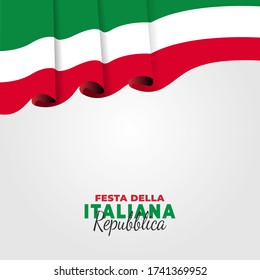 Vector illustration of Festa della Repubblica Italiana. Italian Republic Day. vector illustration