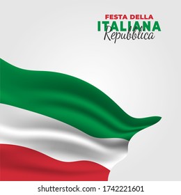 Vector illustration of Festa della Repubblica Italiana. Italian Republic Day. vector illustration