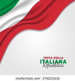 Vector illustration of Festa della Repubblica Italiana. Italian Republic Day. vector illustration