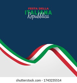 Vector illustration of Festa della Repubblica Italiana. Italian Republic Day. vector illustration