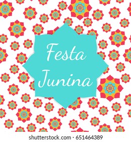 Vector illustration for  Festa Junina. Brazil festival, folklore holiday. 16 June party.