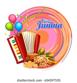 vector illustration of Festa Junina celebration background of Brazil and Portugal festival