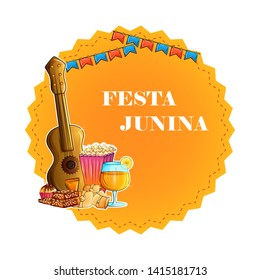 vector illustration of Festas Junina celebration background for traditional holiday of Brazil