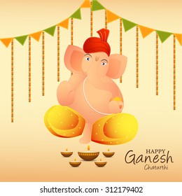 Vector illustration festival of Ganesh Chaturthi.