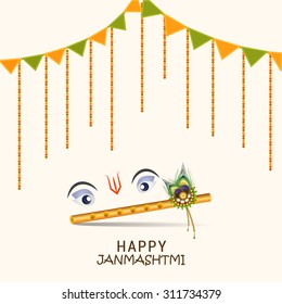  Vector Illustration festival of Happy Janmasthami.