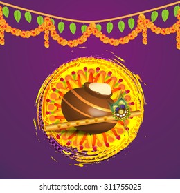  Vector illustration festival of Happy Janmasthami.