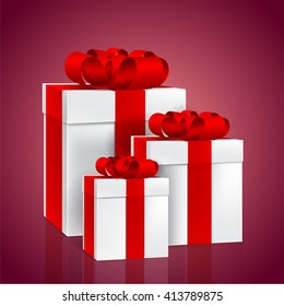 Vector illustration festive background birthday with gifts