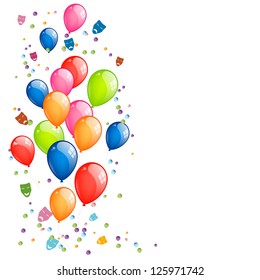 Vector Illustration of a Festive Balloon Background