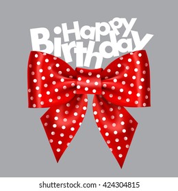 Vector illustration of festive bow