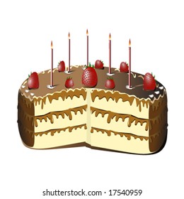 vector illustration of festive cake