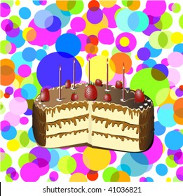 vector illustration of festive cake