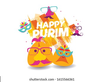 vector illustration. festive carnivals in Brazil and Mardi Gras in Venice. Carnival mask and an inscription with colorful geometric pattern.element for design business cards, invitations, gift cards.