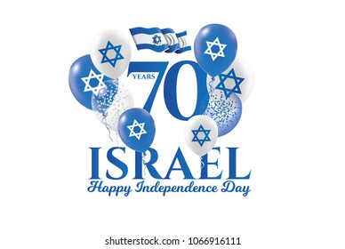 vector illustration. festive day in Israel on April 19, happy independence day of Israel . national flag graphic design vector