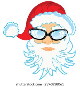 Vector illustration of the festive grandparent Santa Claus