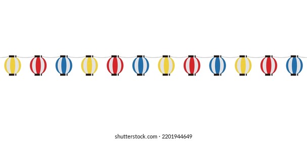 Vector illustration of festive lanterns. 