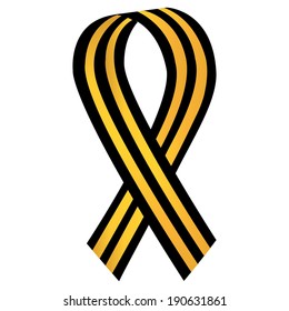 vector illustration festive May in black yellow strip of tape