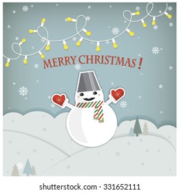 Vector illustration of a festive new year and christmas background template for postcard or other designs