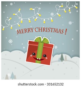 Vector illustration of a festive new year and christmas background template for postcard or other designs