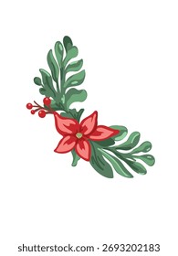 ilustração de vetor ponteiro festivo galho