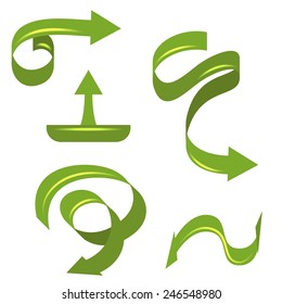 vector illustration of festive ribbons for decoration or inscriptions