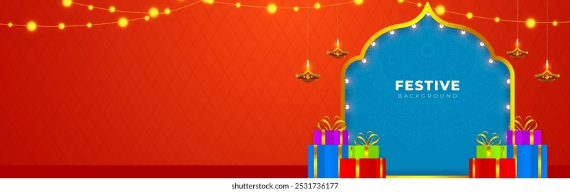 Ilustración vectorial de la venta festiva Antecedentes Plantilla de redes sociales