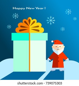 vector illustration festive Santa gift