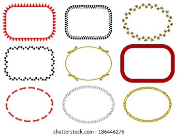 vector illustration of a few frames with copy space