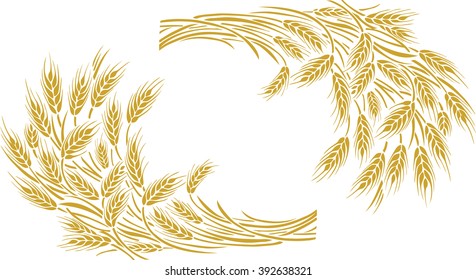 wheat border clipart