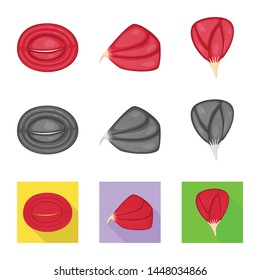 Vector illustration of fiber and muscular logo. Set of fiber and body vector icon for stock.