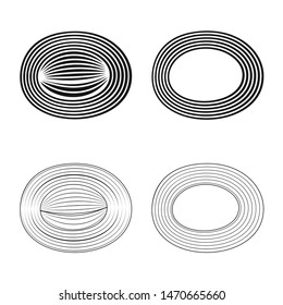 Vector illustration of fiber and muscular symbol. Collection of fiber and body vector icon for stock.