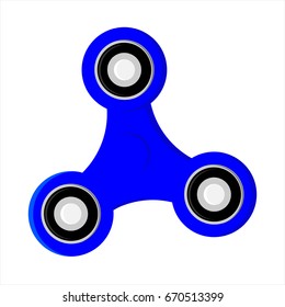 Vector illustration fidget spinner icon. Toy for stress relief and improvement of attention span