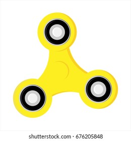 Vector illustration fidget spinner icon set, collection. Toy for stress relief and improvement of attention span